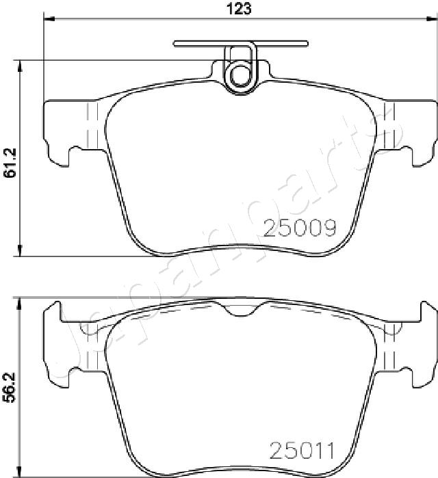 Placute frana JAPANPARTS PP-0906AF