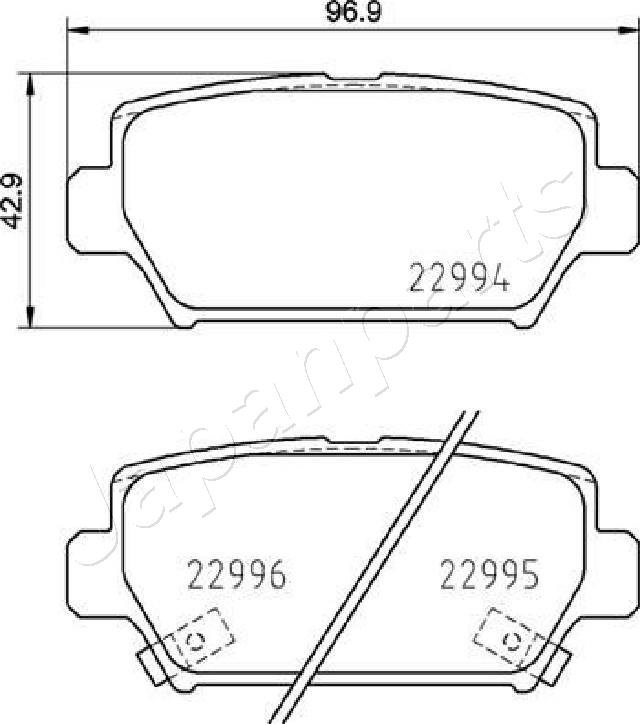 Placute frana JAPANPARTS PP-516AF