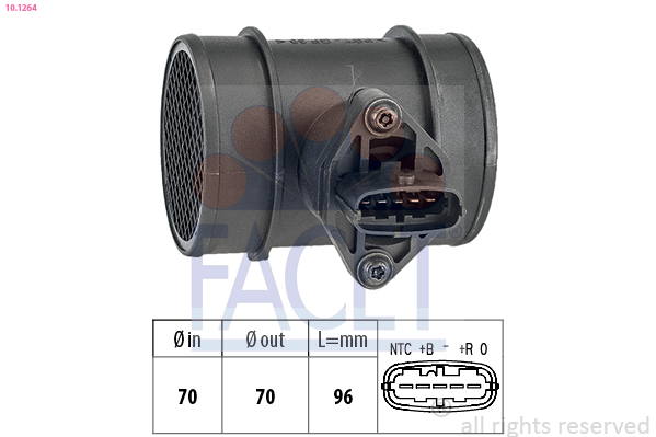 Senzor debit aer HYUNDAI SANTA FE I (SM) 2.0 CRDi 4x4  diesel 113 cai FACET 10.1264