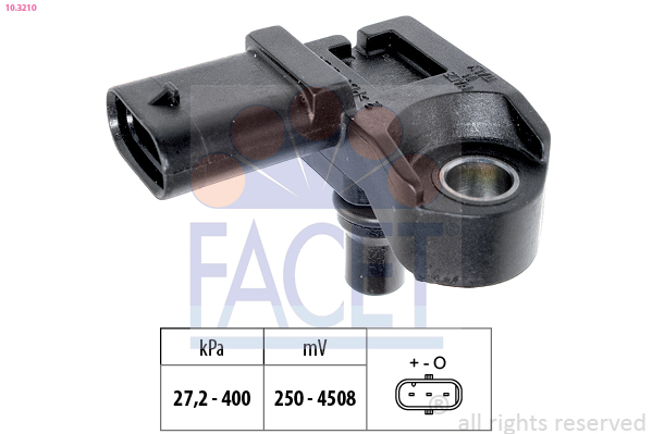 Senzor presiune aer BMW Seria 3 (E90) 318 d  diesel 143 cai FACET 10.3210