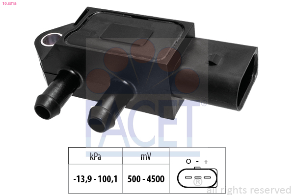Senzor presiune aer VW GOLF VII Variant (BA5, BV5) 2.0 TDI  diesel 150 cai FACET 10.3318