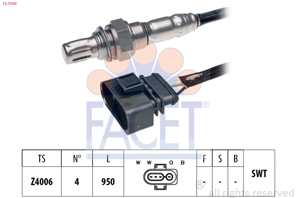 Sonda Lambda FACET 10.7049