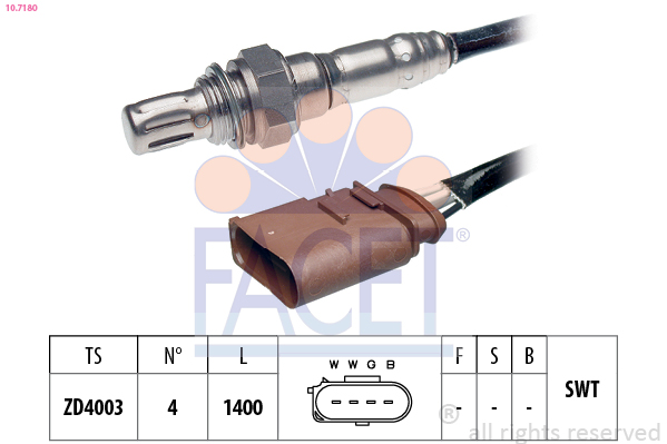 Sonda Lambda FACET 10.7180