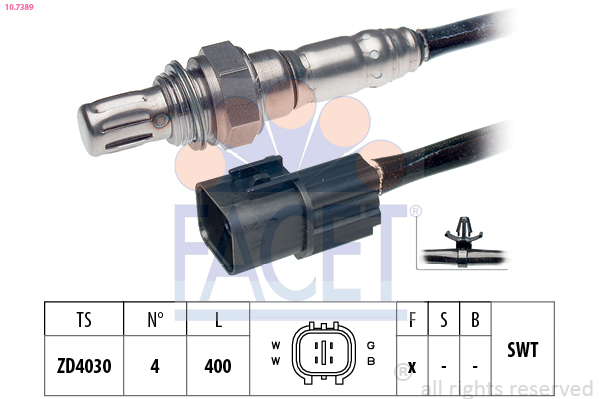 Sonda Lambda FACET 10.7389