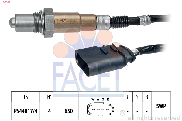 Sonda Lambda FACET 10.7585