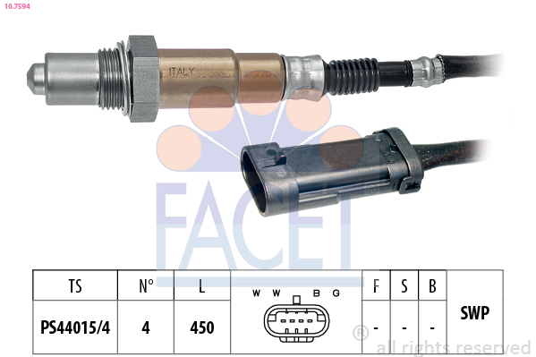 Sonda Lambda FACET 10.7594