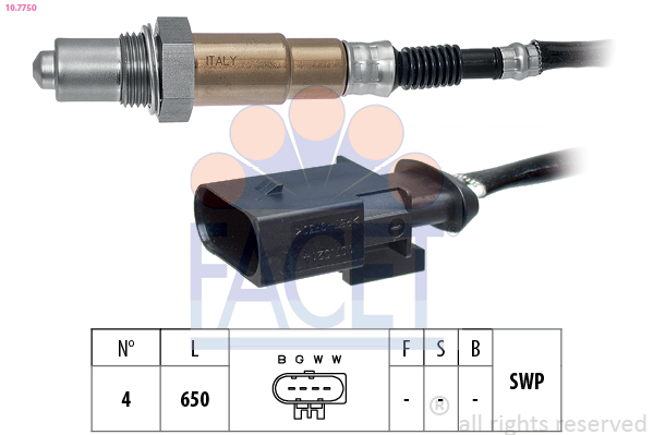 Sonda Lambda FACET 10.7750