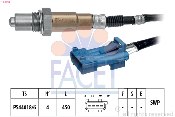 Sonda Lambda FACET 10.8078