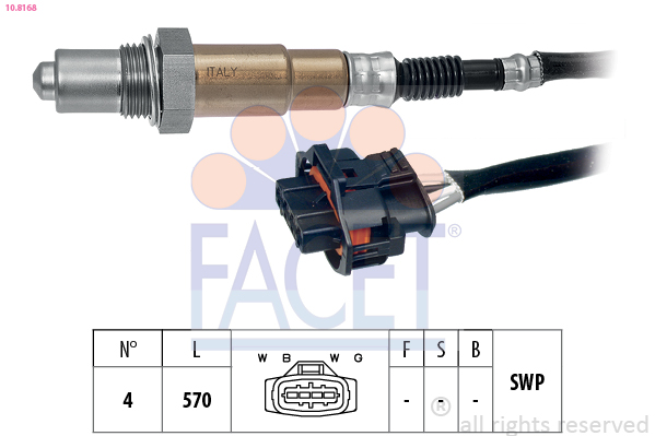 Sonda Lambda FACET 10.8168