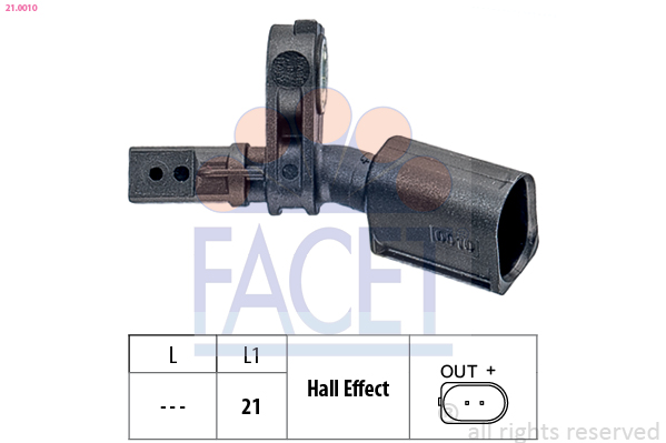 Senzor turatie roata VW GOLF VII Variant (BA5, BV5) 2.0 TDI  diesel 150 cai FACET 21.0010