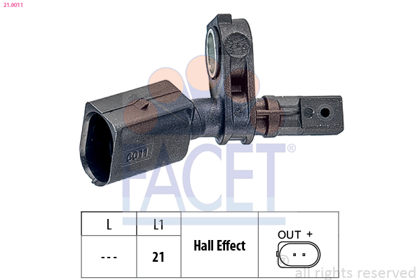 Senzor turatie roata VW GOLF VII Variant (BA5, BV5) 2.0 TDI  diesel 150 cai FACET 21.0011