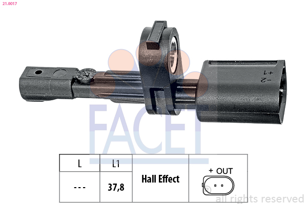 Senzor turatie roata VW GOLF VII Variant (BA5, BV5) 2.0 TDI  diesel 150 cai FACET 21.0017