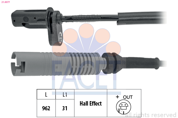 Senzor turatie roata BMW Seria 3 (E90) 318 d  diesel 143 cai FACET 21.0077