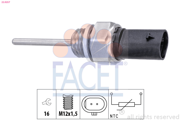 Senzor temperatura gaze evacuare VW GOLF VII Variant (BA5, BV5) 2.0 TDI  diesel 150 cai FACET 22.0257
