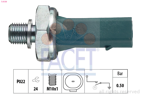 Senzor presiune ulei VW GOLF V (1K1) 1.6 FSI  benzina 115 cai FACET 7.0139
