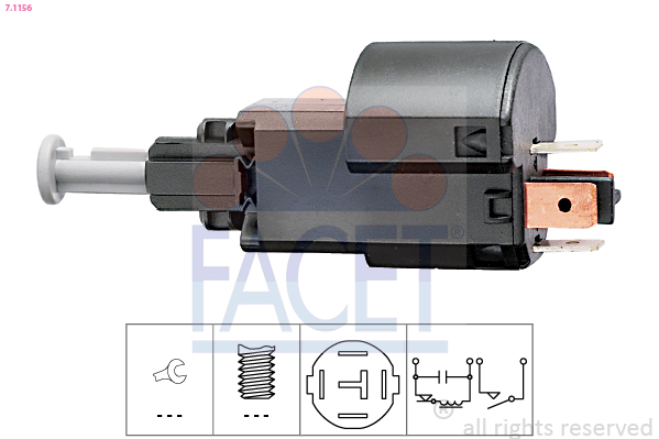 Comutator lumini frana OPEL ASTRA G combi (T98) 1.7 DTI 16V (F35)  diesel 75 cai FACET 7.1156