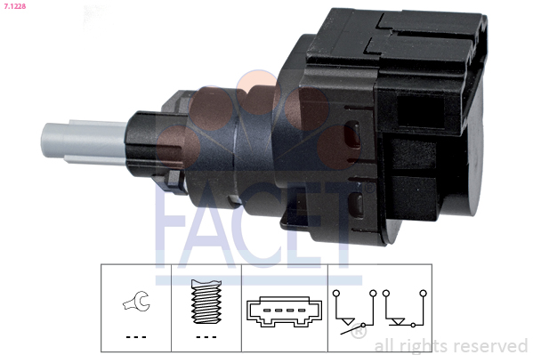 Comutator lumini frana FACET 7.1228