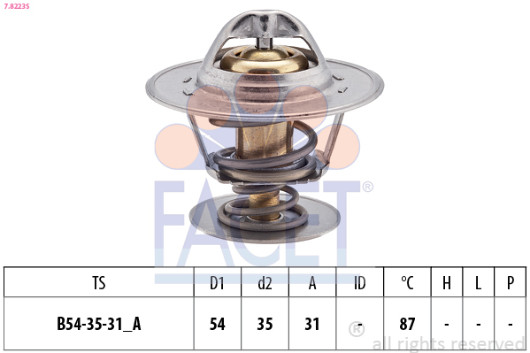 Termostat lichid racire VW TOURAN (1T1, 1T2) 1.9 TDI  diesel 105 cai FACET 7.8223S