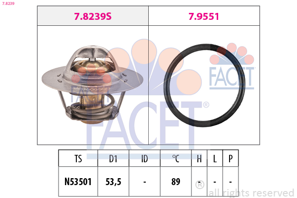 Termostat lichid racire FACET 7.8239