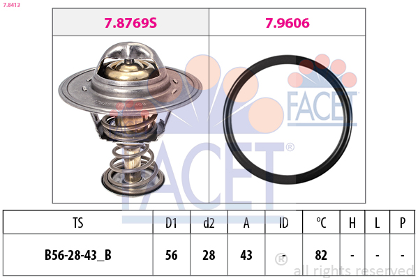 Termostat lichid racire FACET 7.8413