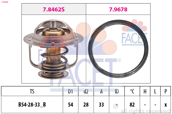 Termostat lichid racire FACET 7.8645