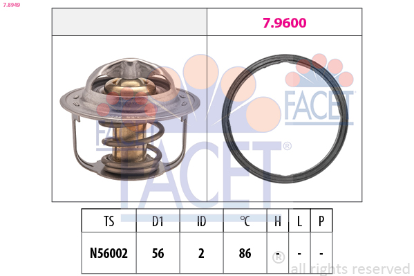 Termostat lichid racire FACET 7.8949