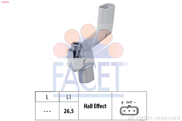 Senzor impulsuri arbore cotit VW GOLF VII Variant (BA5, BV5) 2.0 TDI  diesel 150 cai FACET 9.0772