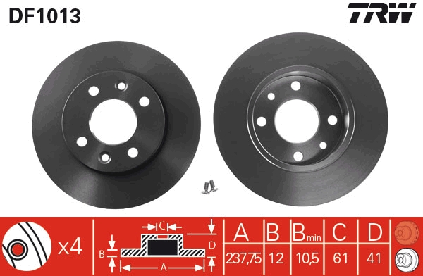 Disc frana TRW DF1013
