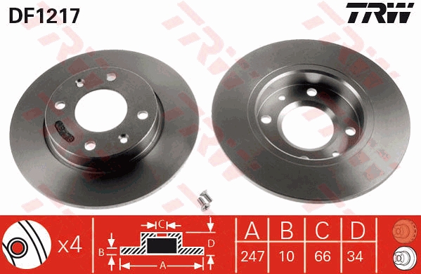 Disc frana TRW DF1217