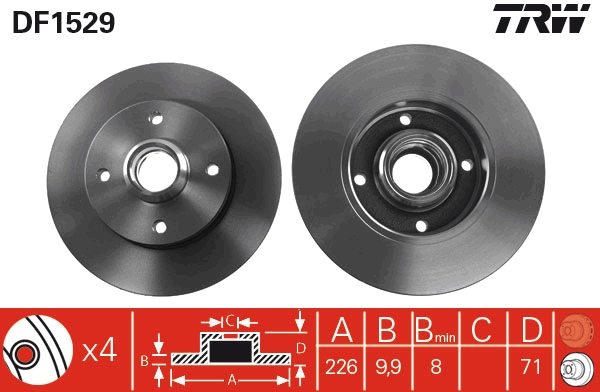 Disc frana TRW DF1529