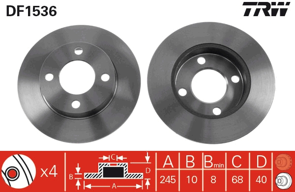Disc frana TRW DF1536