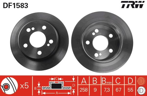 Disc frana TRW DF1583