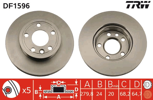 Disc frana TRW DF1596