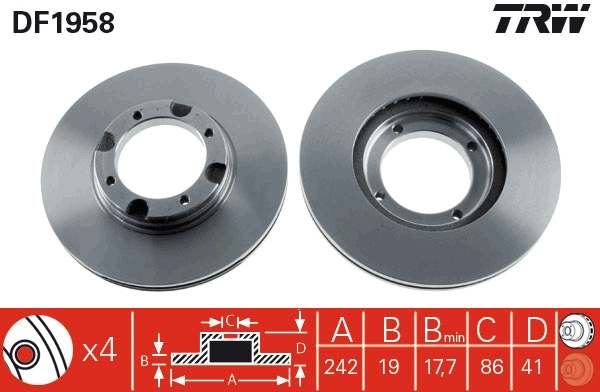 Disc frana TRW DF1958