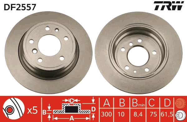 Disc frana TRW DF2557