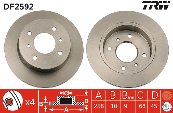 Disc frana TRW DF2592