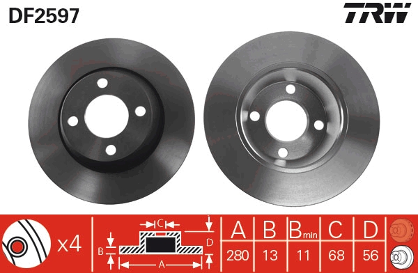 Disc frana TRW DF2597