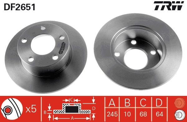 Disc frana TRW DF2651