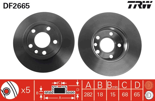 Disc frana TRW DF2665