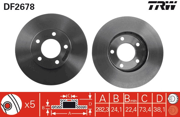 Disc frana TRW DF2678