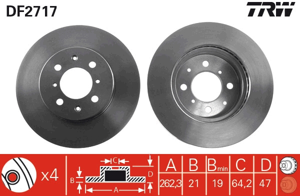 Disc frana TRW DF2717