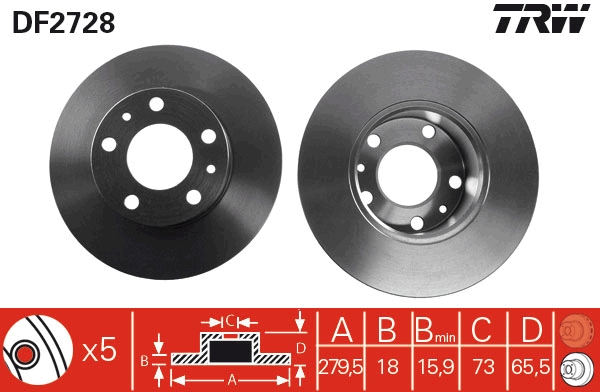 Disc frana TRW DF2728