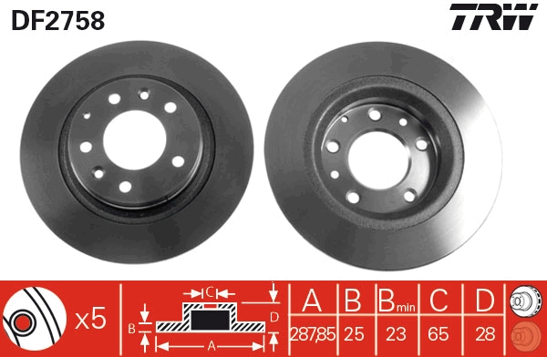 Disc frana TRW DF2758
