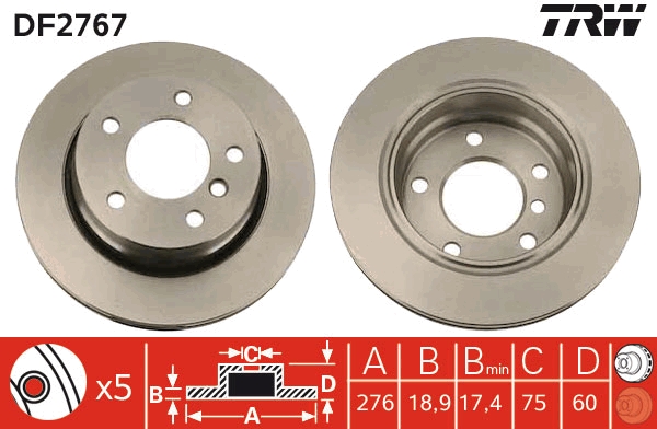 Disc frana TRW DF2767