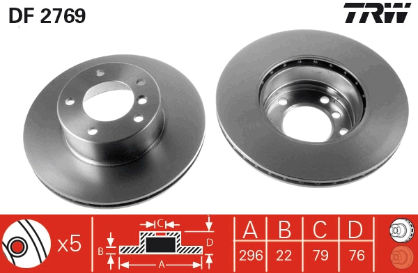 Disc frana TRW DF2769