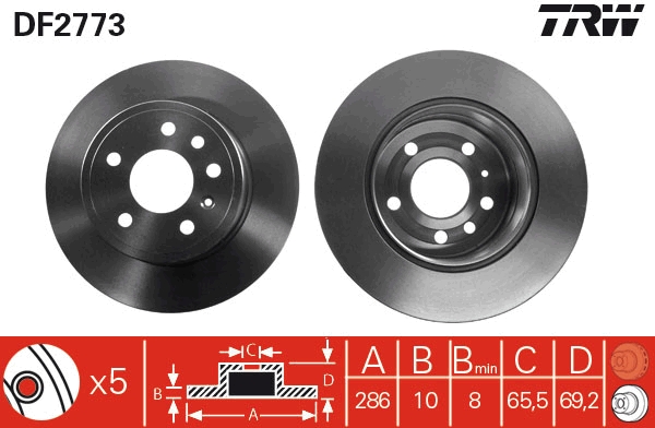 Disc frana TRW DF2773