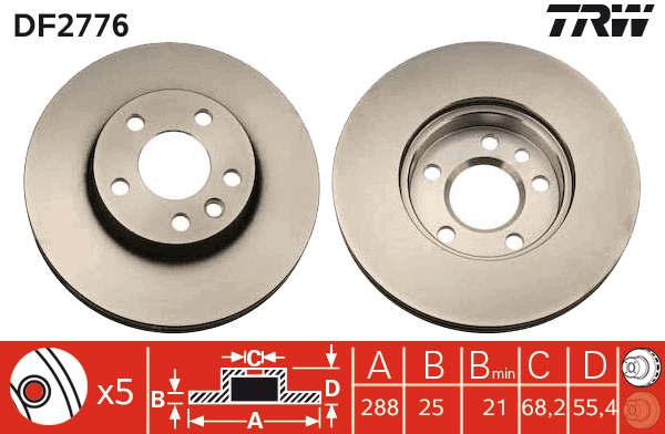 Disc frana TRW DF2776