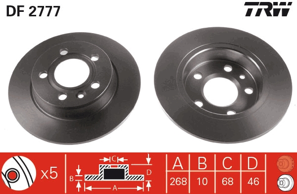Disc frana TRW DF2777
