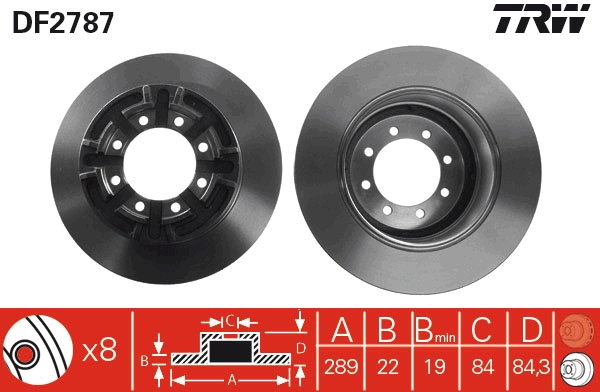 Disc frana TRW DF2787