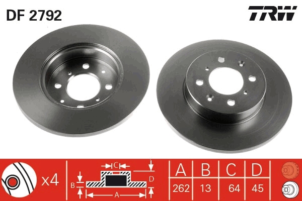 Disc frana TRW DF2792